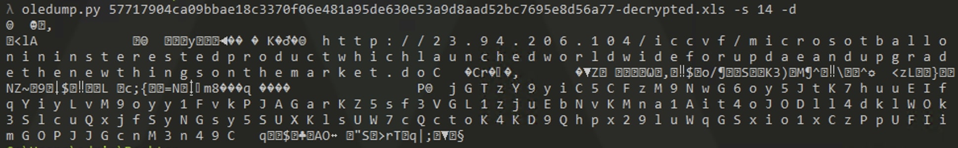 Stream dump of the url.