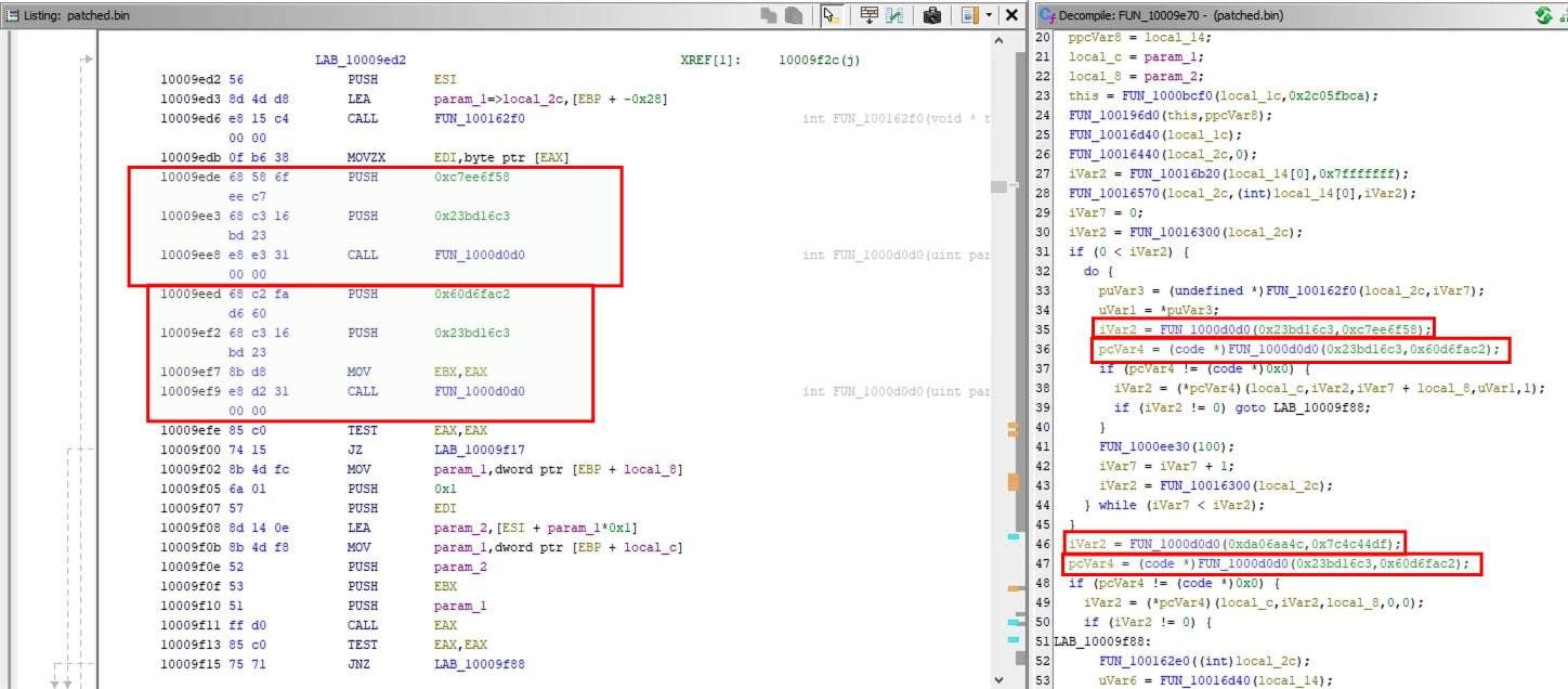 Disassembled and Decompiled view before execution of the script
